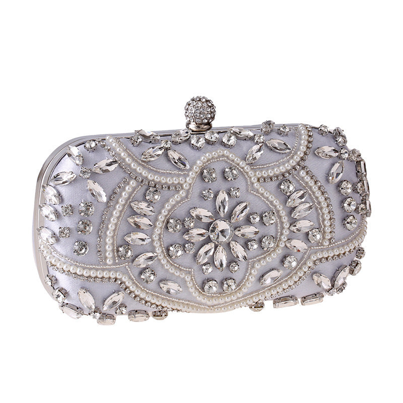Pochette Soirée Femme Diamants Perles