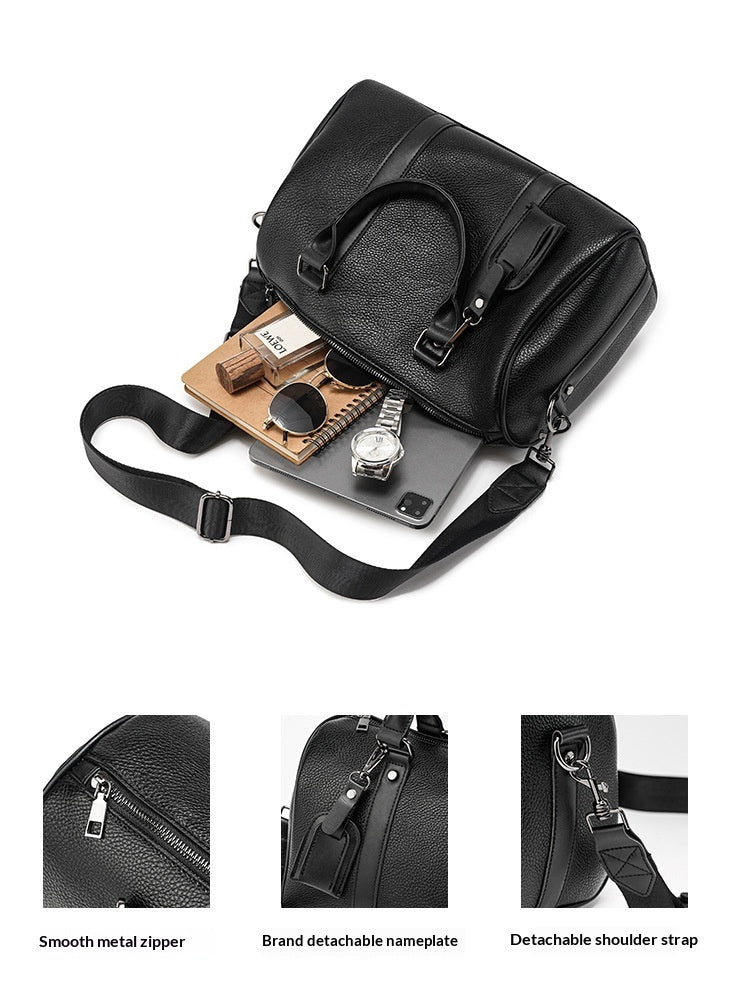 Hannelore détail cuir grain litchi stitching