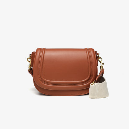 Sac crossbody blanc arrondi rabat