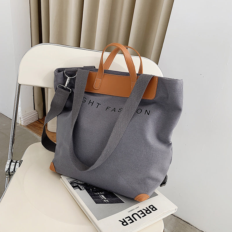 Tote bag canvas lettres blanches