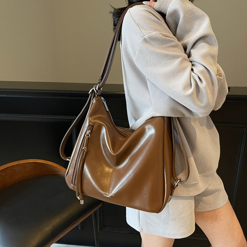 Sac bandoulière femme marron quotidien