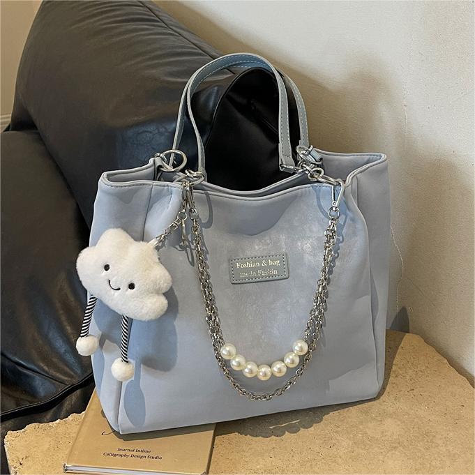 Tote bag épaule noir grande capacité
