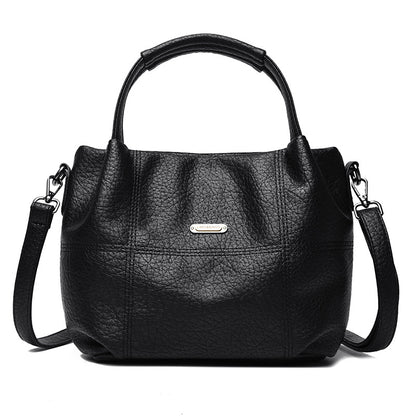 Sac bandoulière cuir kaki grande capacité