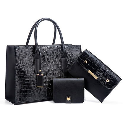VOGALIA Women's Handbag 3 Pcs - Clutch + Shoulder Strap + Shoulder Bag