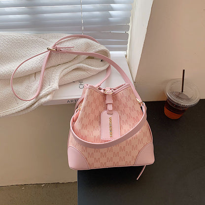 Sac seau motif présbyopie rose