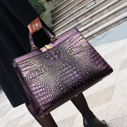 Sac main PU dégradé vue profil