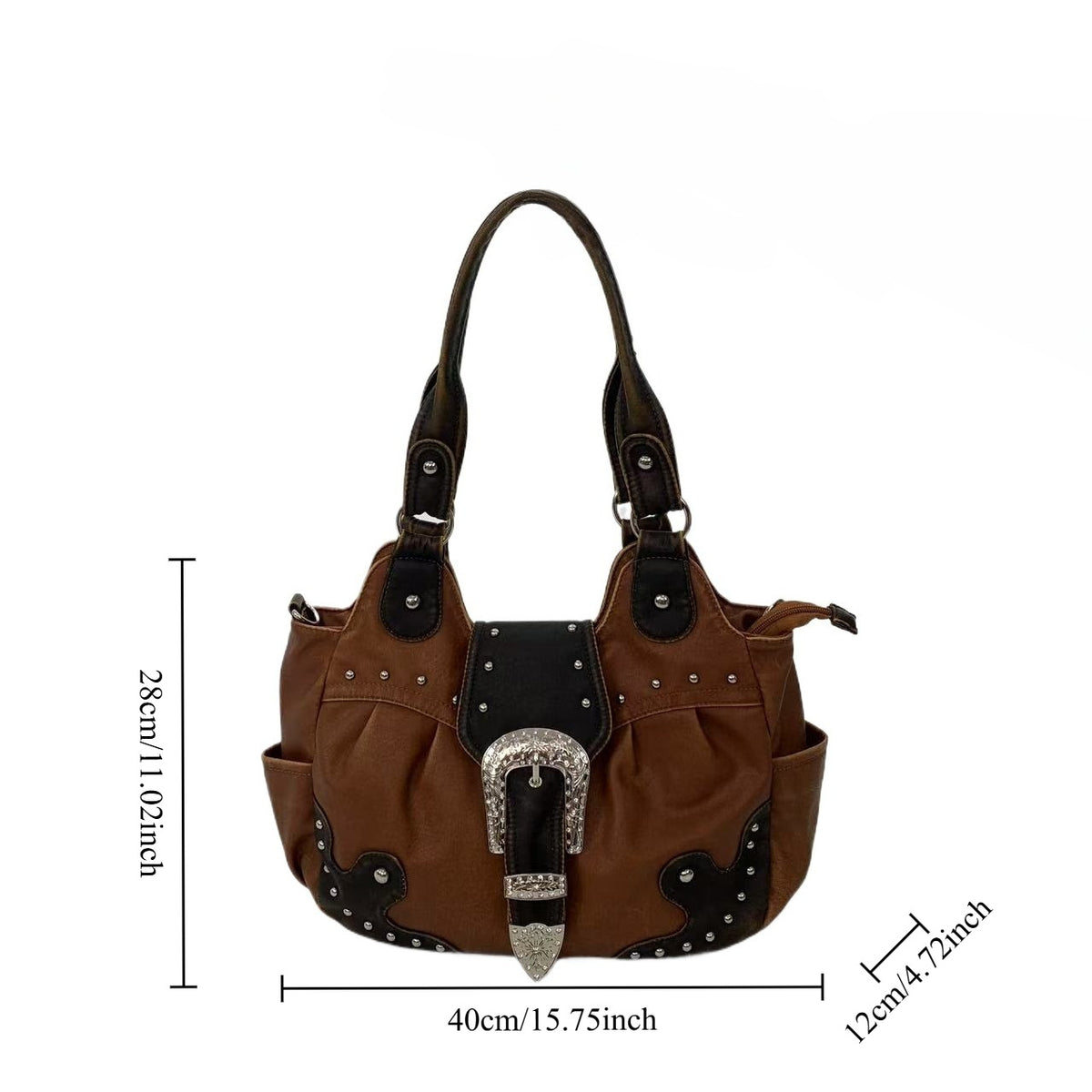 Domitille tote poche 3D rivets