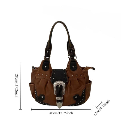 Domitille tote poche 3D rivets