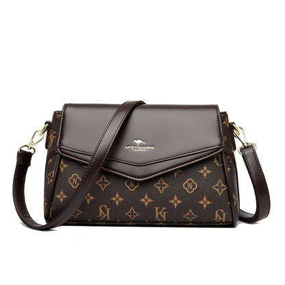 Sac bandoulière trèfle marron tendance