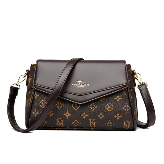 Sac bandoulière trèfle marron tendance