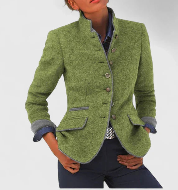 Quinn veste marron contraste couleurs