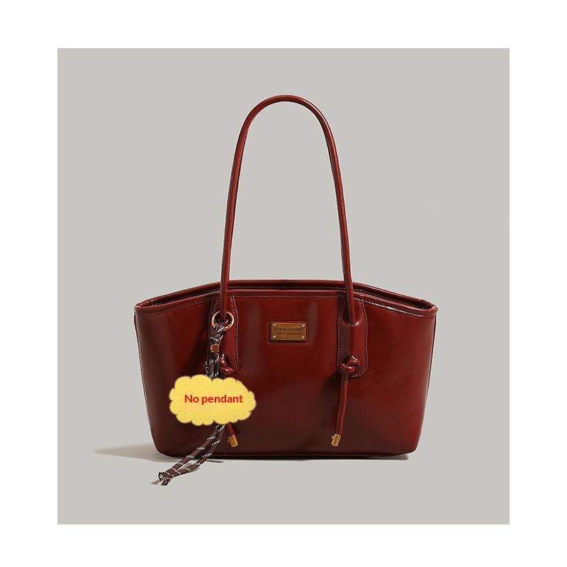 Tote bag PU rouge fête tendance