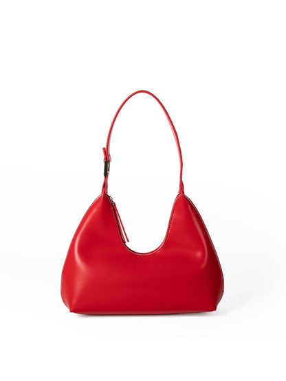 Palette complète des 7 coloris du sac baguette coréen : blanc, noir, marron, jaune, violet, rouge