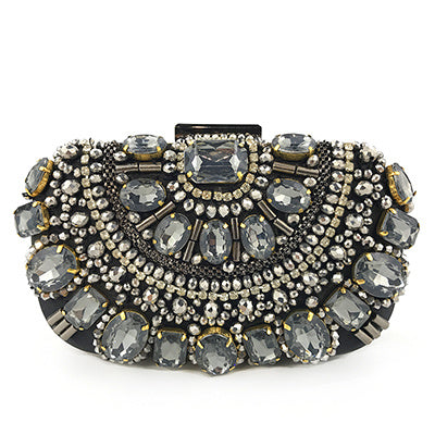 Pochette Soirée Femme Diamants Perles