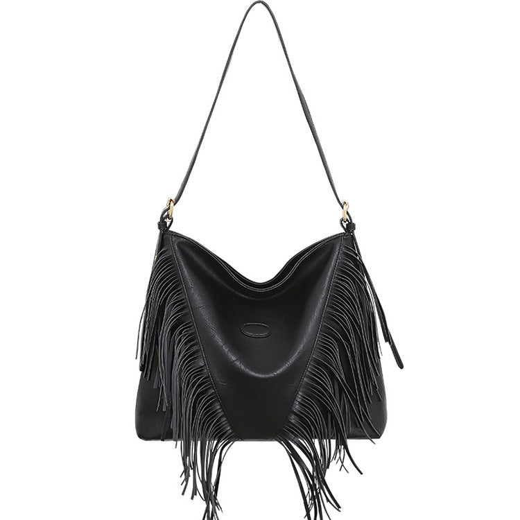 Sac messenger rivets noir
