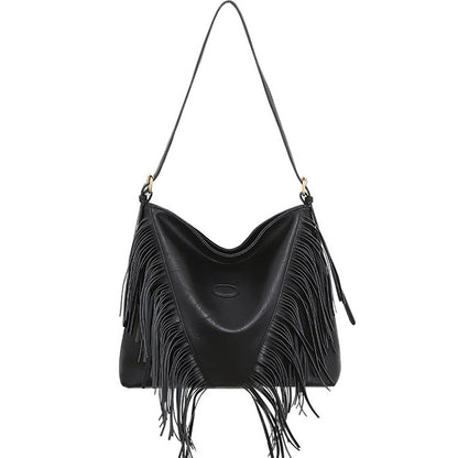 Sac messenger rivets noir