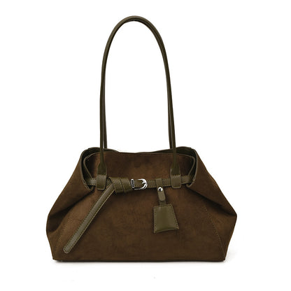 Tote bag suède vert