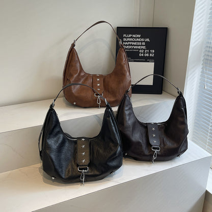 Sac à bandoulière rétro décontracté – Style tendance en cuir PU