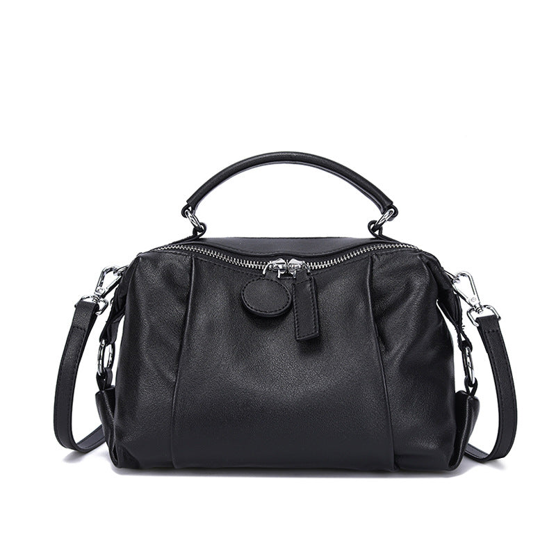 Sac crossbody cuir première couche noir