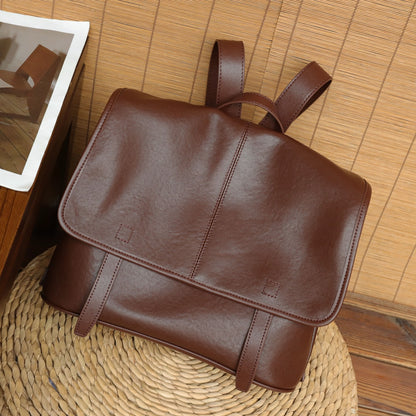 Sac dos cuir pleine fleur vue face
