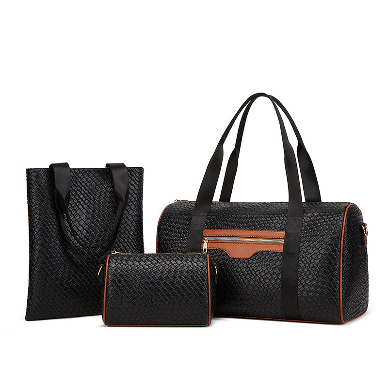 Bandoulière réglable sac sport épaule PU noir, poignées souples, double mode de port

