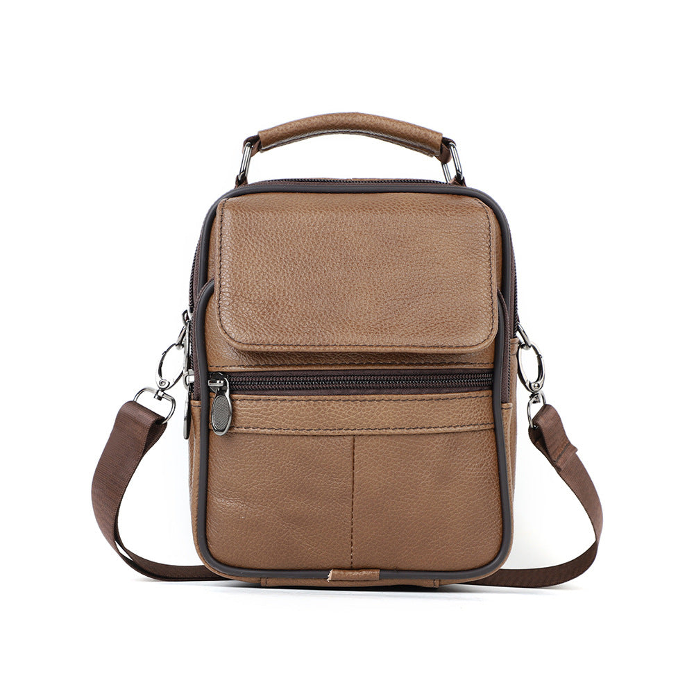 Sac messenger cuir noir 6023 Kélia Vogalia Paris