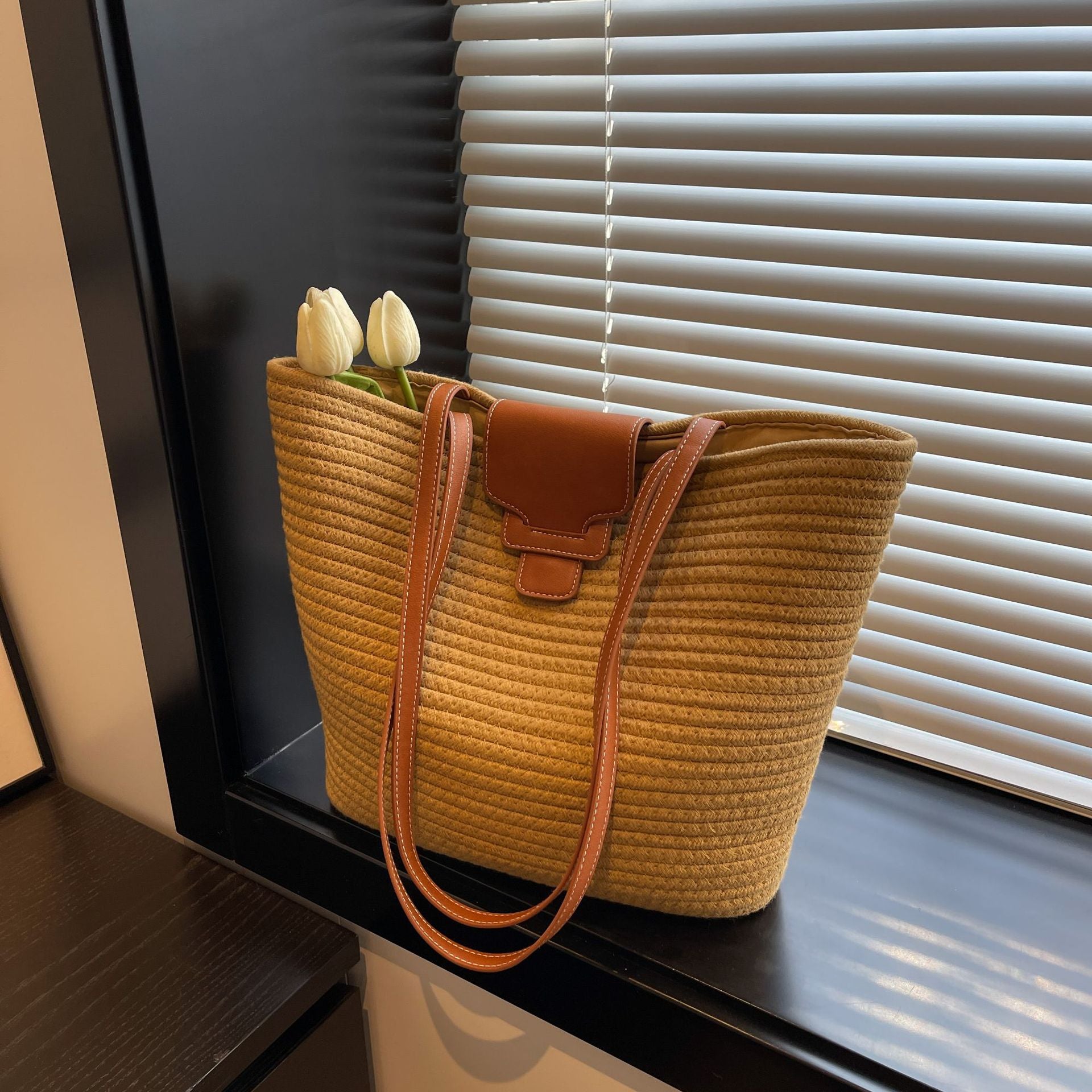 Sac épaule grande capacité kaki