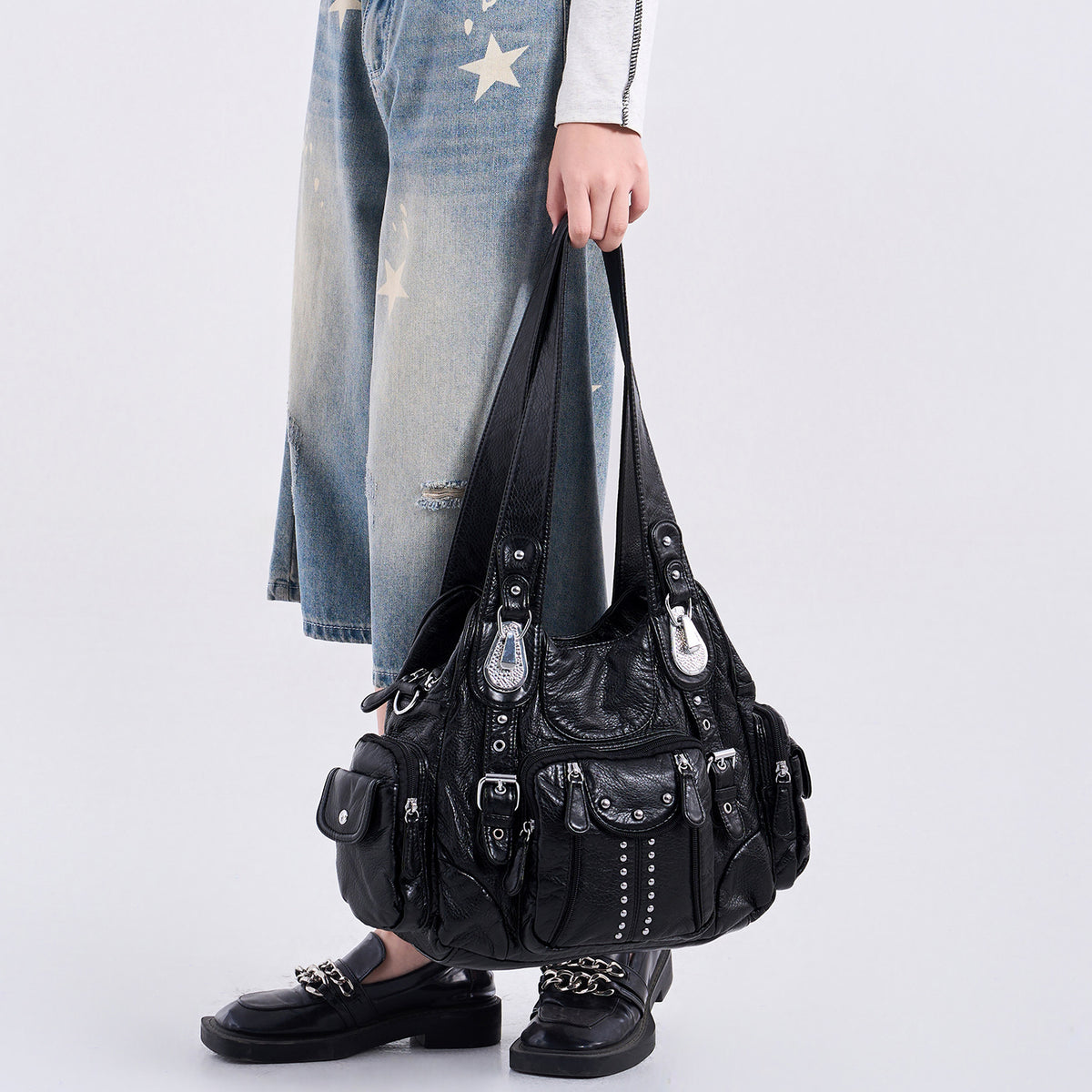 Viviane détail rivets PU fashion