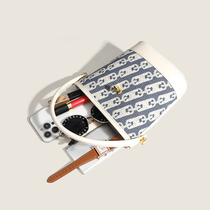 Sac seau canvas blanc élégant