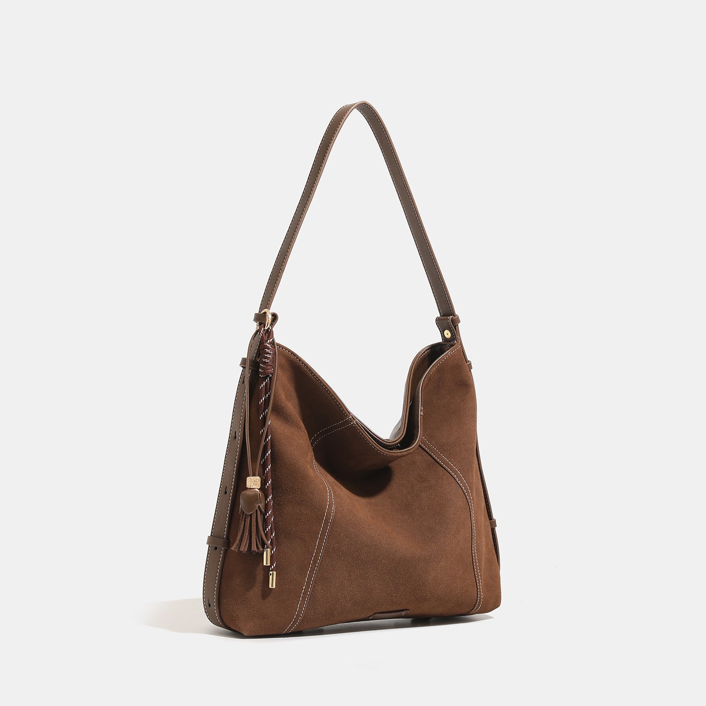Sac commuter PU moka chocolat