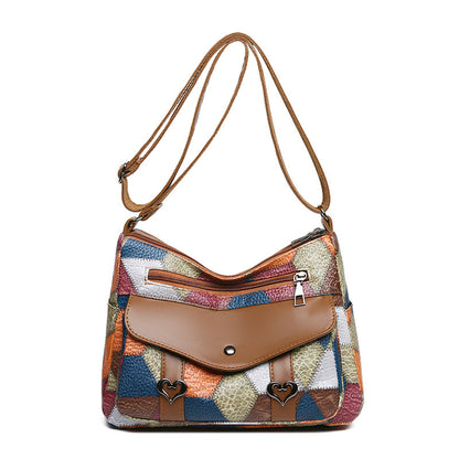 Women's Retro Patchwork Shoulder Bag - Bohemian Chic Style 2025