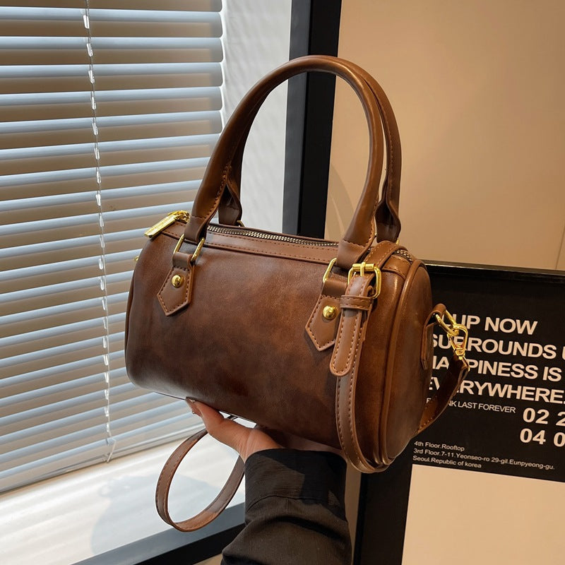 Sac messenger rétro blanc