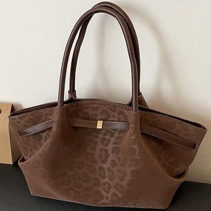 Cabas tote noir effet daim minimaliste urbain vue de face