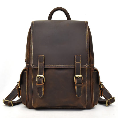 sac épaule cuir homme marron premium