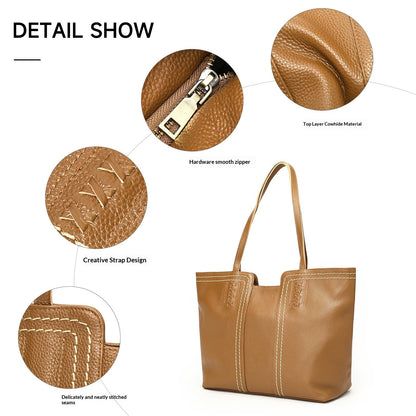 Tote bag cuir souple vue intérieure