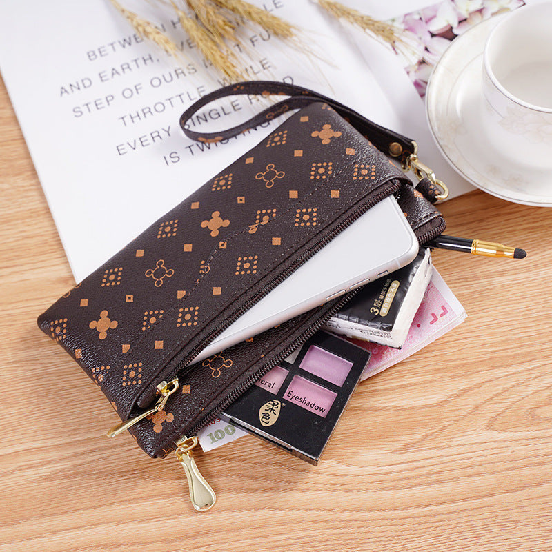 Pochette femme PU organisée poches