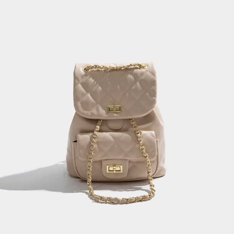 Sac dos niche noir texturé