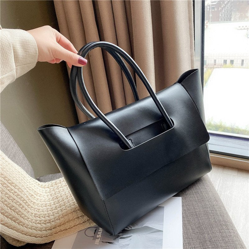 Sac à bandoulière fourre-tout femme – PU cuir chic, grande capacité