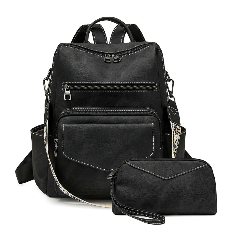 Set sac à dos PU rose tendance