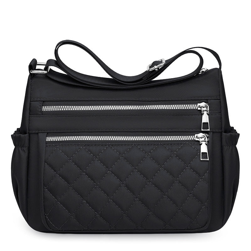 Tote Oxford carreaux noir Tatiana Vogalia Paris