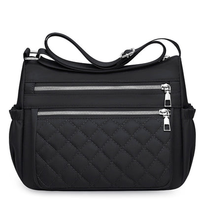 Tote Oxford carreaux noir Tatiana Vogalia Paris