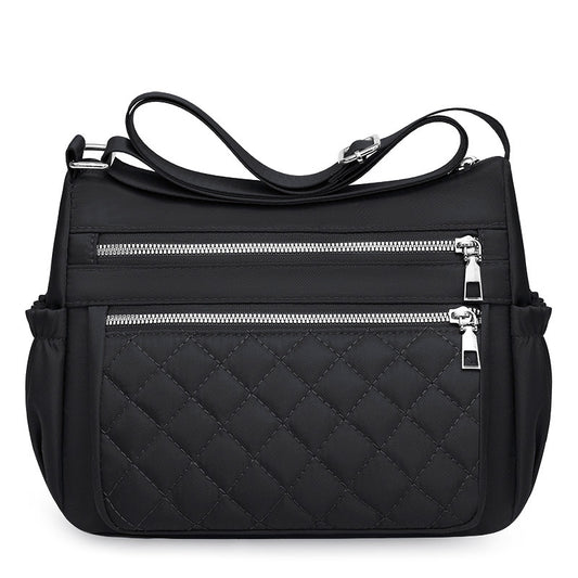 Tote Oxford carreaux noir Tatiana Vogalia Paris