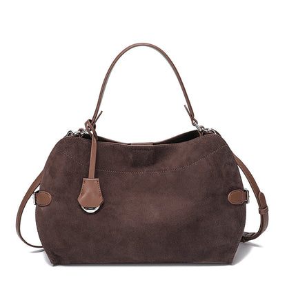 Sac daim cerf brossé café givré