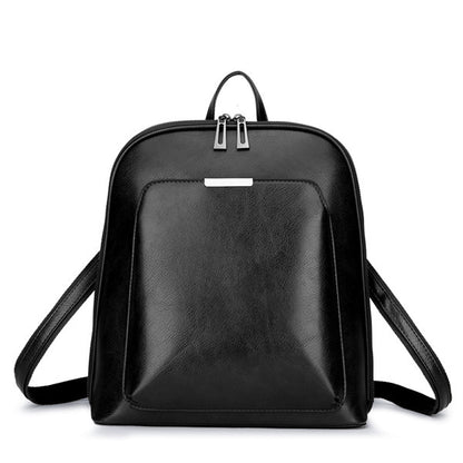 Sac à dos femme cuir PU noir casual
