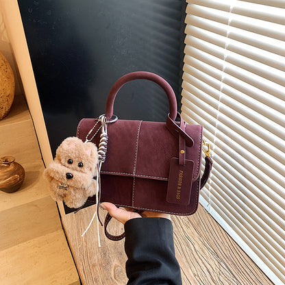Mini sac carré rouge bordeaux