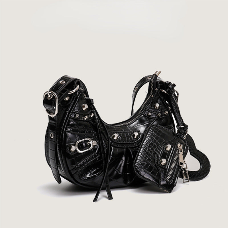 Sac croissant argent