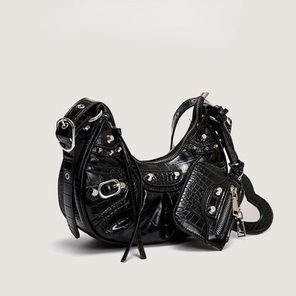 Sac croissant argent