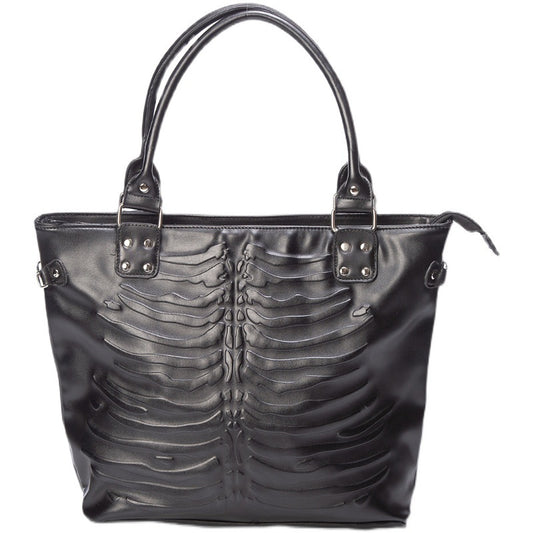 Sac épaule PU embosse skull noir Carmen Vogalia Paris