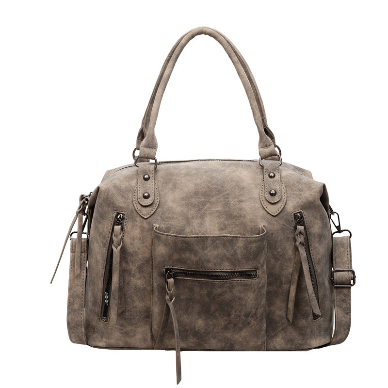 Sac texturé rétro noir 36x25x13