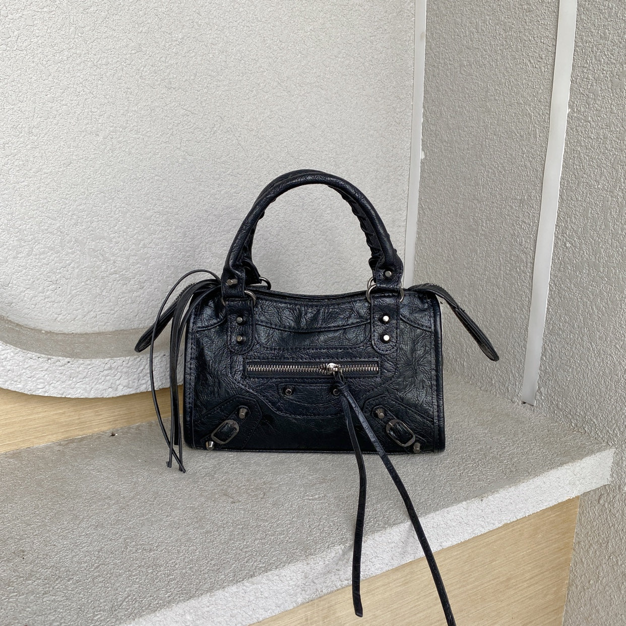 Sac vintage rivets vue intérieure